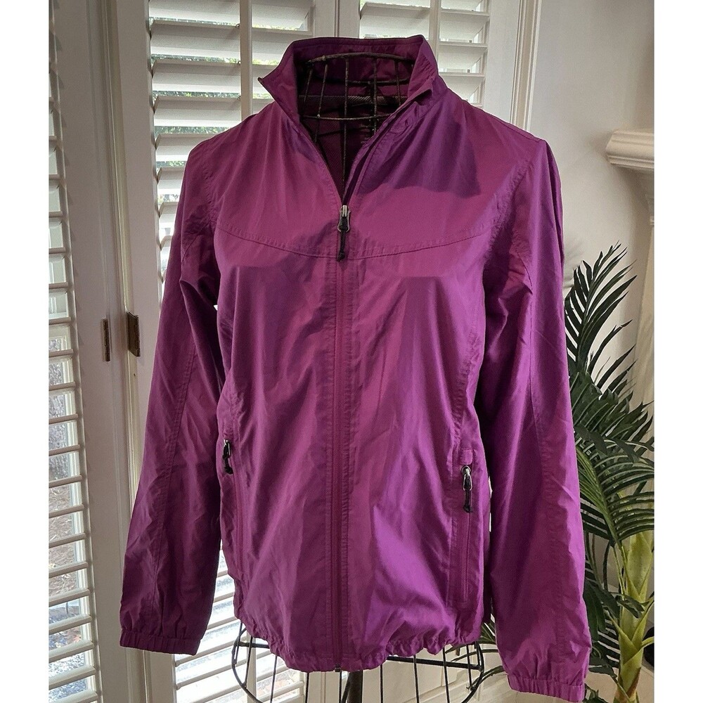 L.L. Bean Lightweight Purple Full Zip Windbreaker Women’s Jacket Size Small EUC